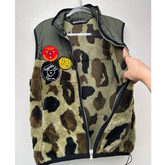 NWOT Palm Angels Records Pile Military Camo Vest Green Men’s L - Picture 5 of 16